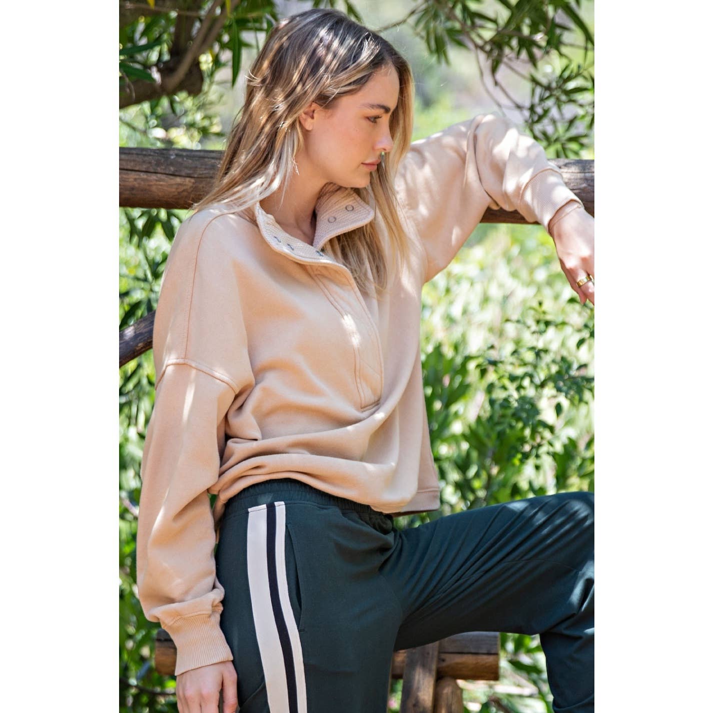 On the Go Cozy Snap Pullover