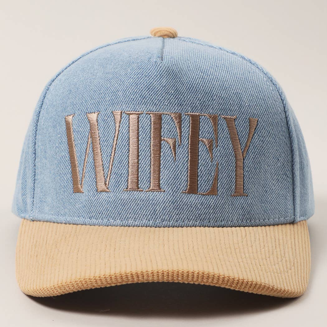 WIFEY Denim Corduroy Trucker Hat