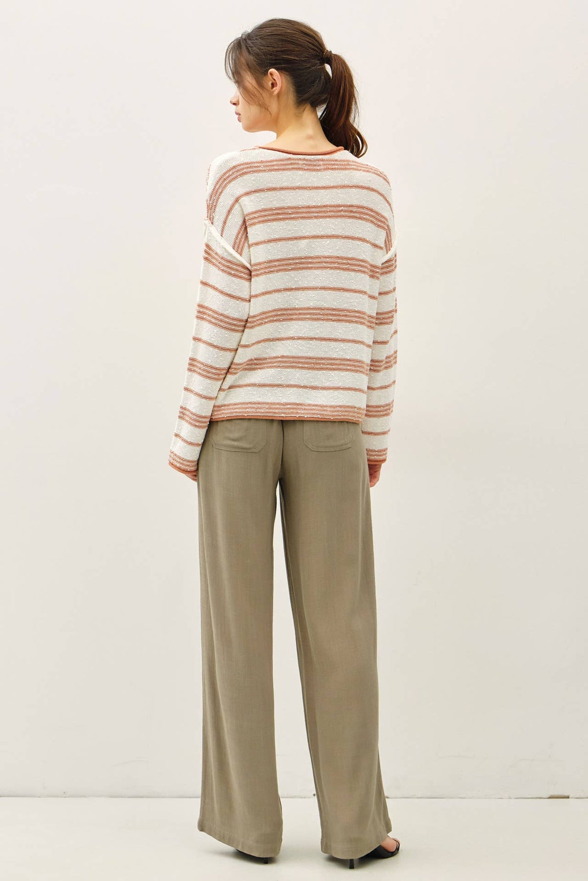 Field of Poppies Striped Sweater