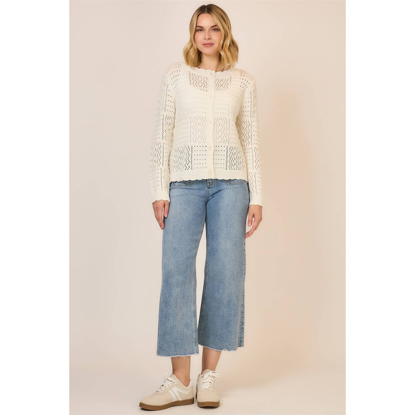 Patchwork Knit Cardigan