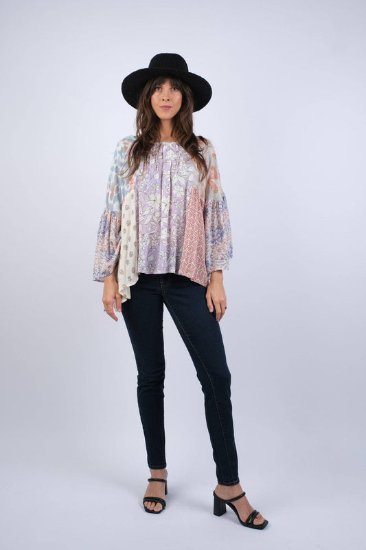 Rosy Mosaic Top 2X