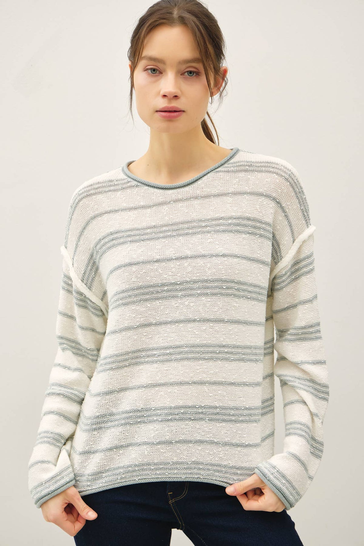Field of Poppies Striped Sweater
