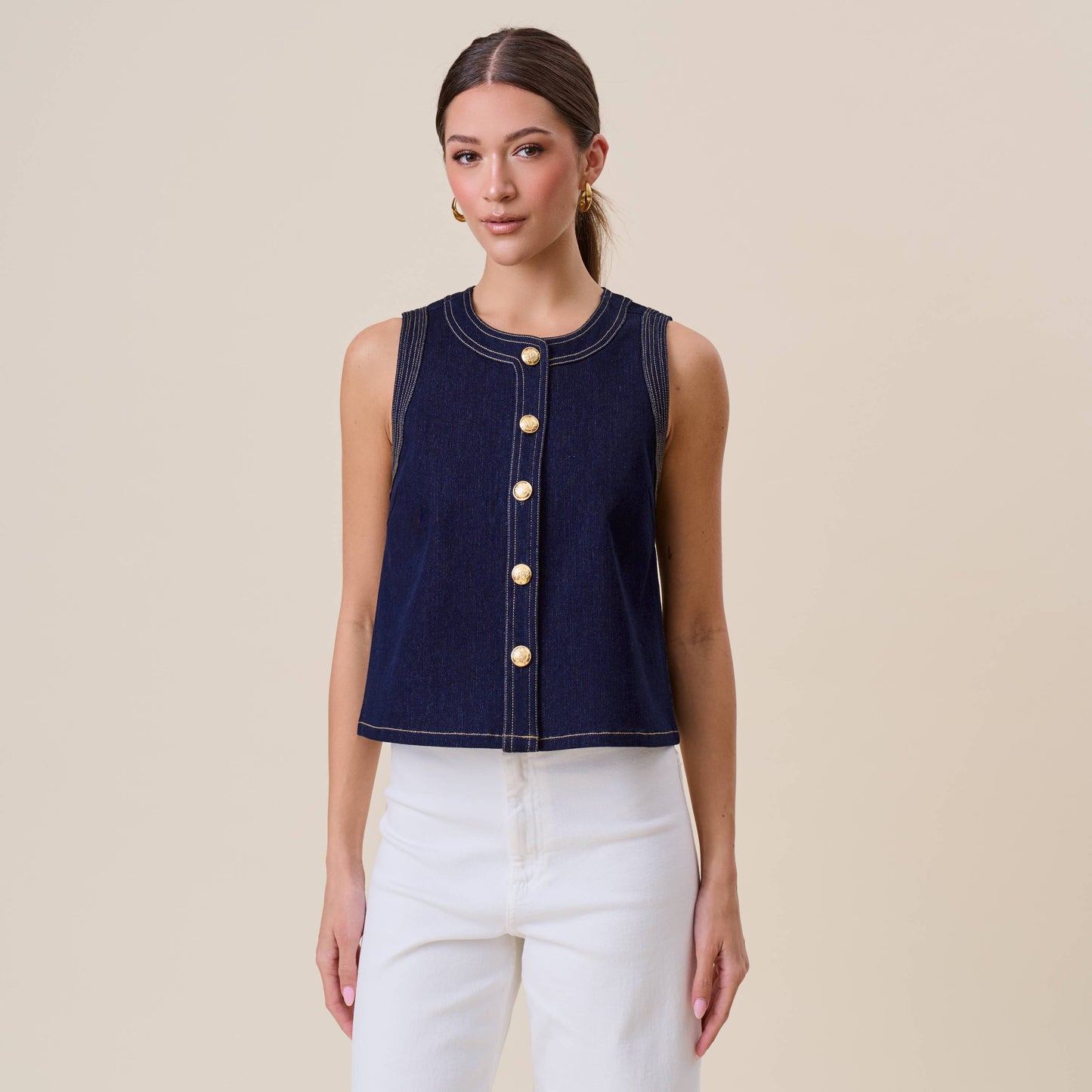 Ibiza Nights Button Top