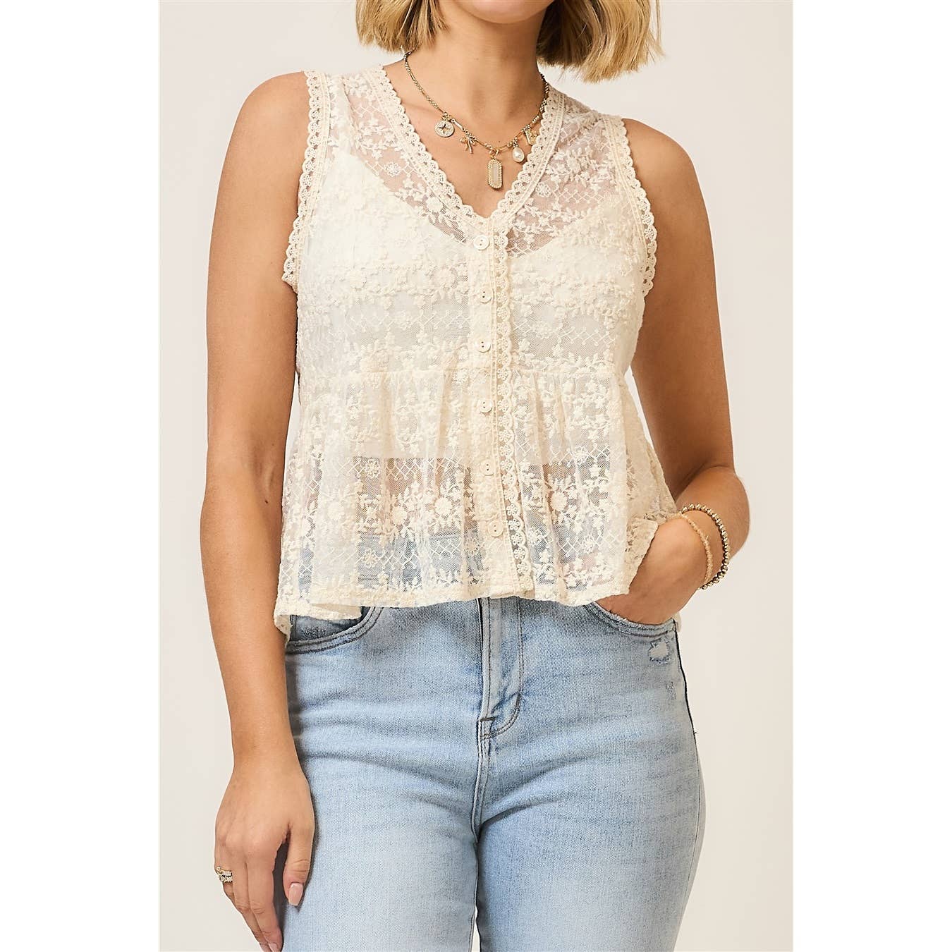 Lovely in Lace Vest