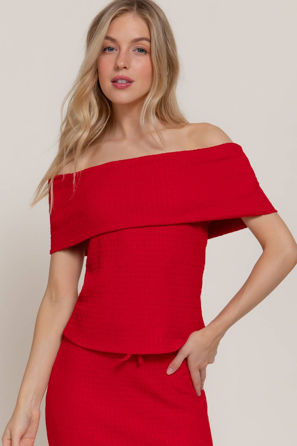 Come Sail Away Off Shoulder Top