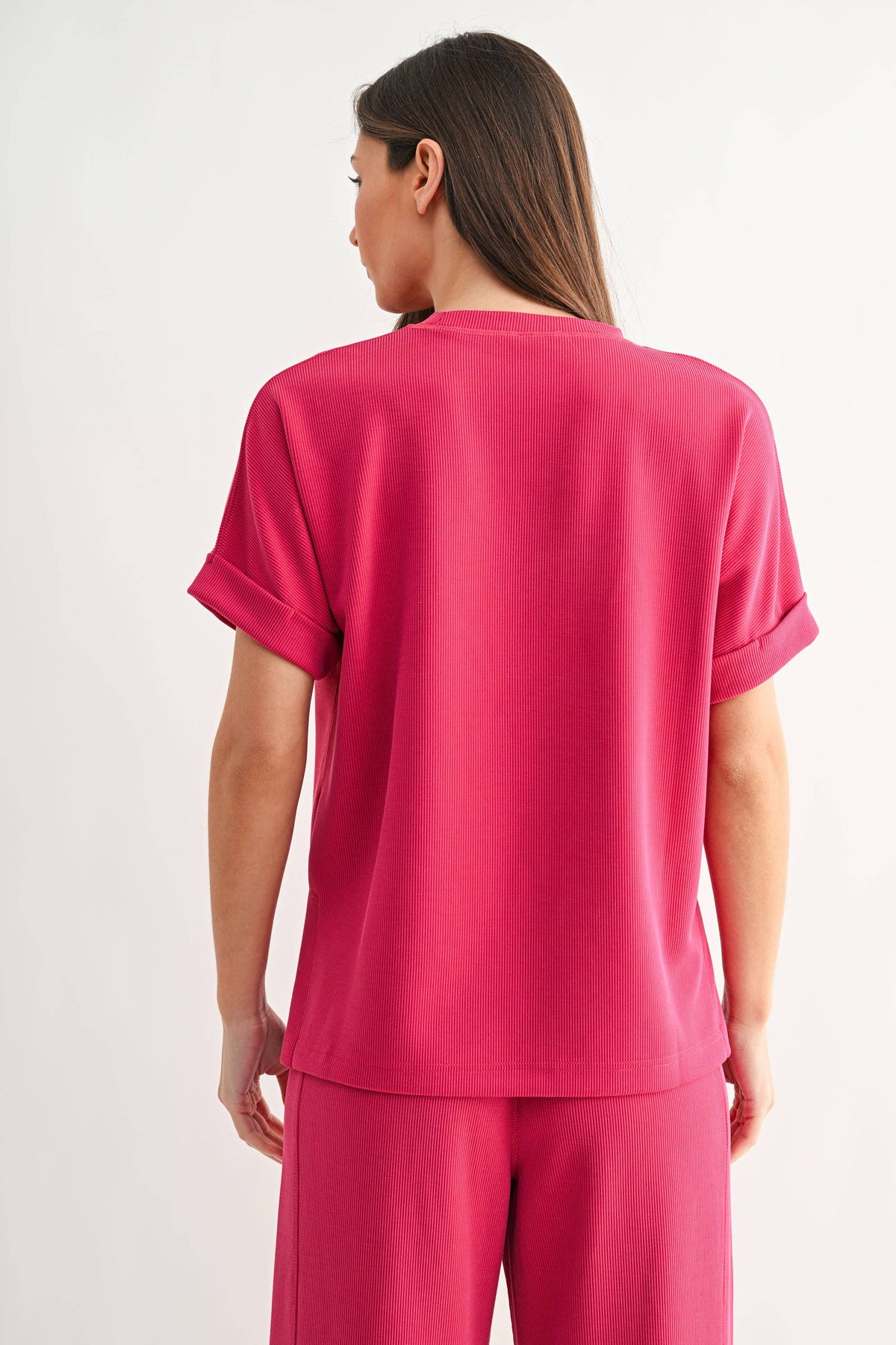 Luxe Sand Wash Rib Lounge Tee
