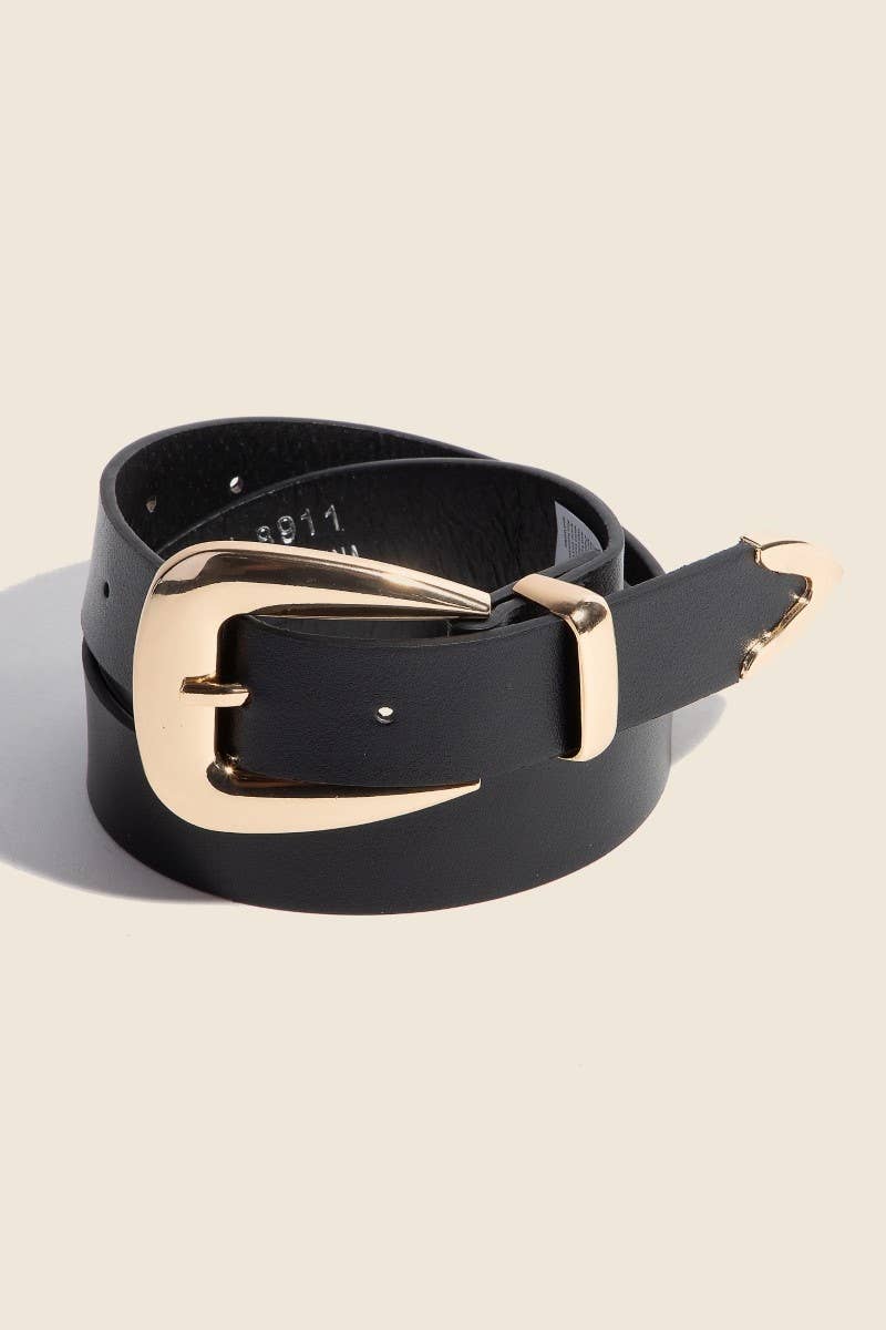 Smooth Vegan Leather Belt