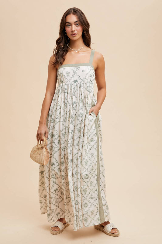Bridgerton Toile Maxi