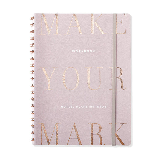 Vegan Leather Workbook - Classic Type Mauve