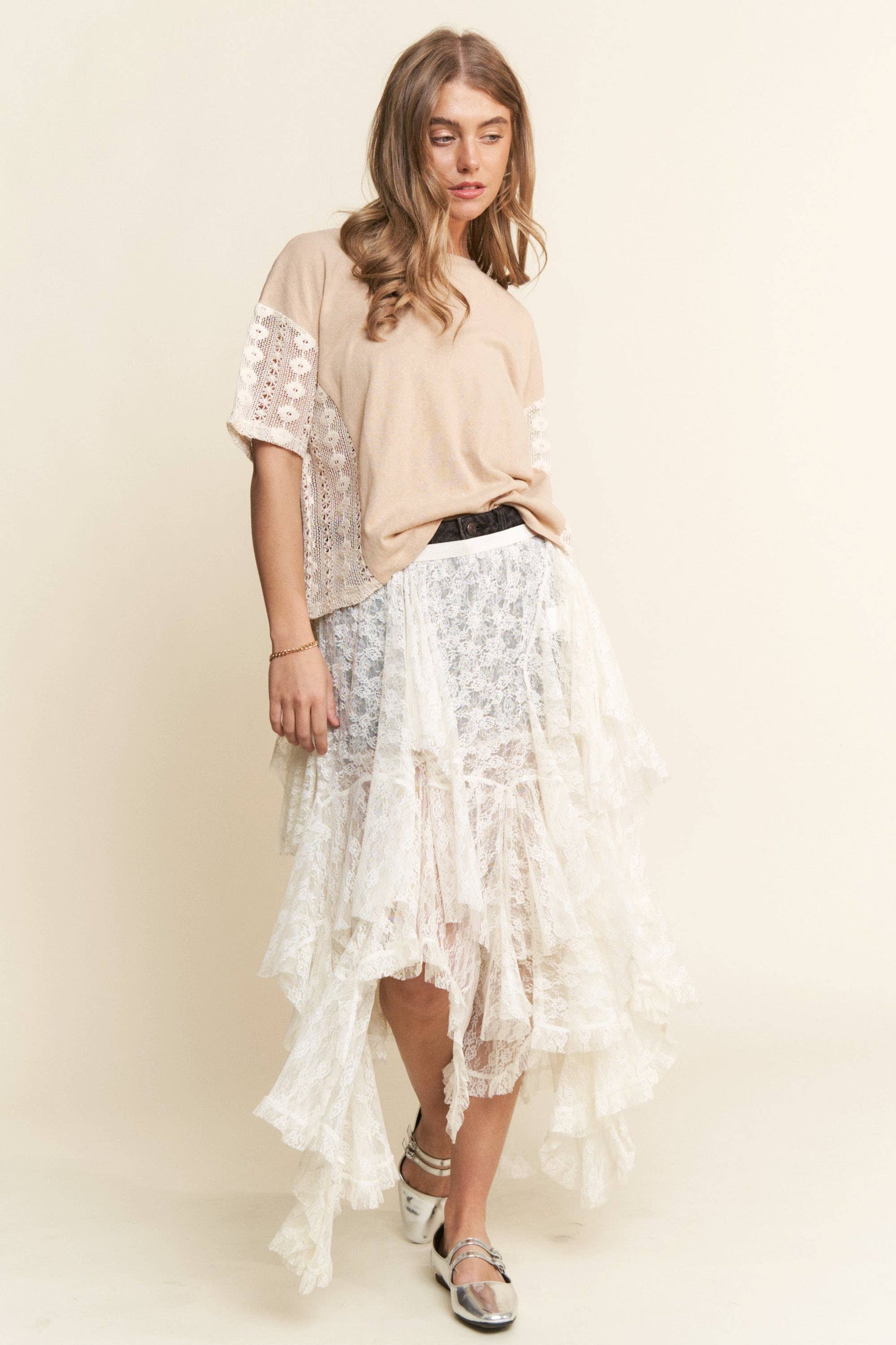 Wild Child Crochet Sleeve Top