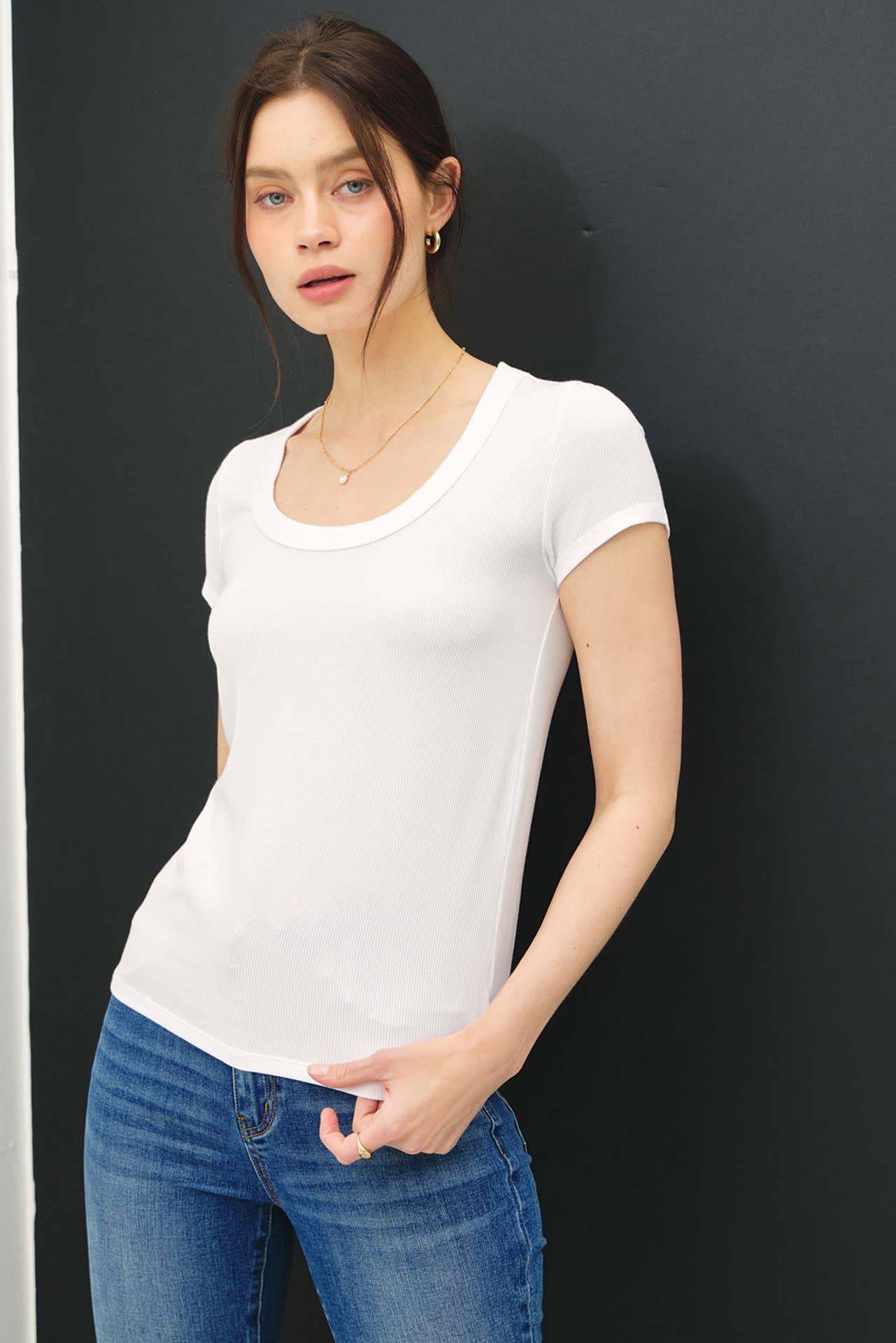 [NEW SHADE]ULTRA SOFT BASIC SCOOP NECK BABY TEE