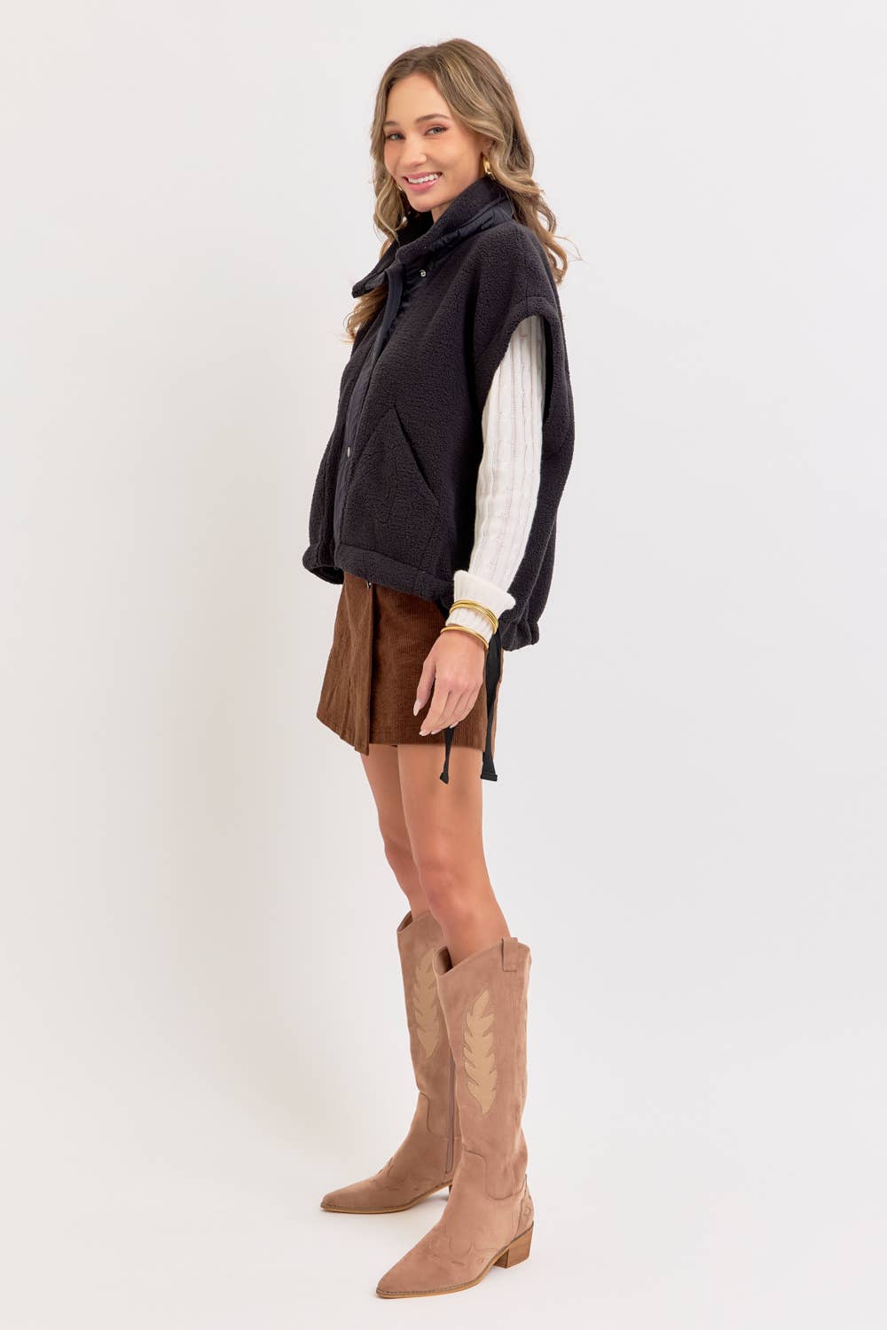 Cozy Are We Fleece Vest