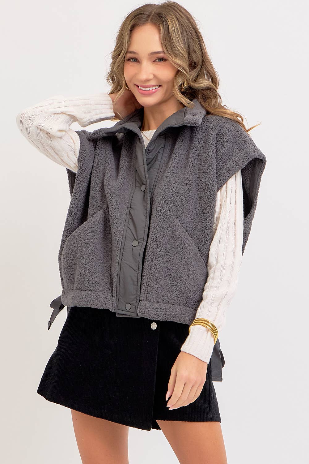 Cozy Are We Fleece Vest