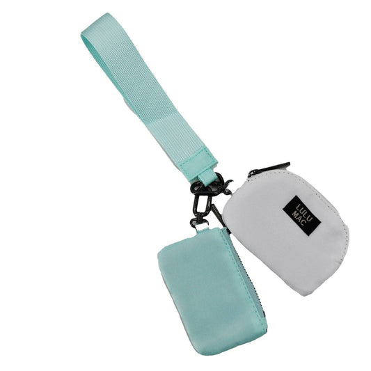 Mint/White Lulu Mac Double Pouch