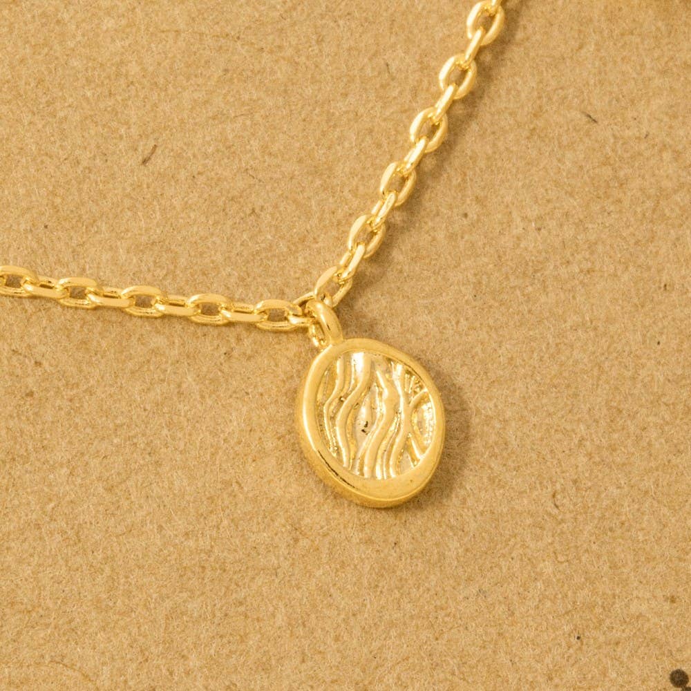Gold Dipped Mini Eye Of Horus Station Charms Necklace