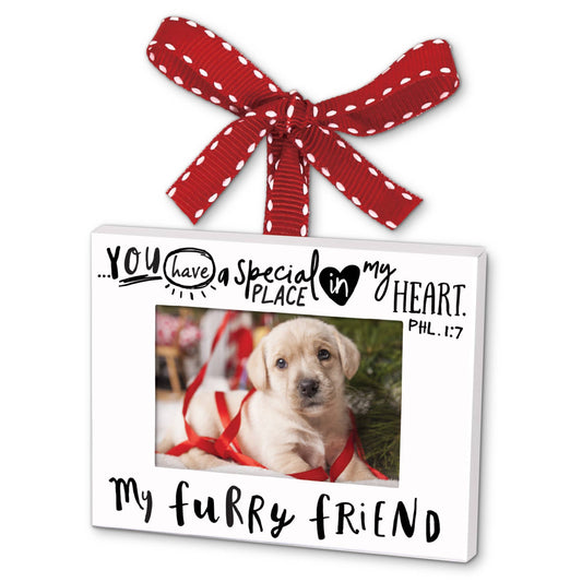 🎄LCP Ornament Frame Furry Friend Ribbon Hang