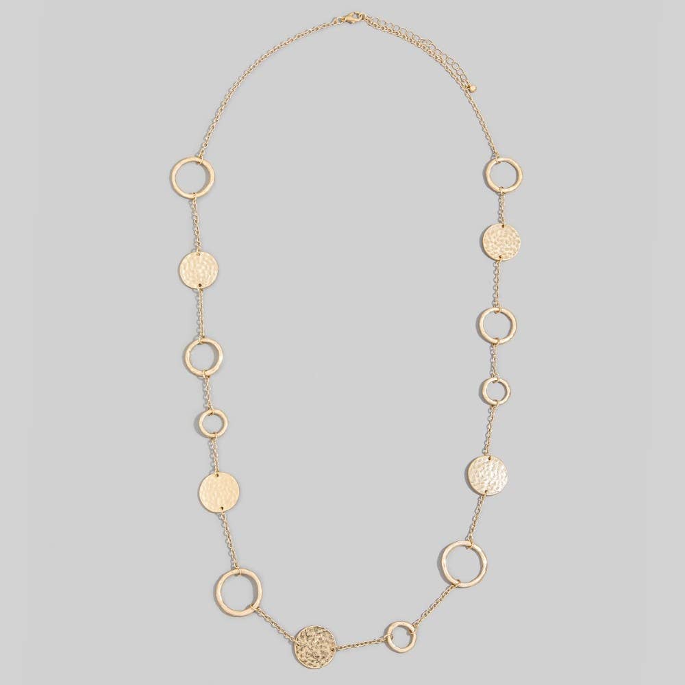Hammered Disc Necklace