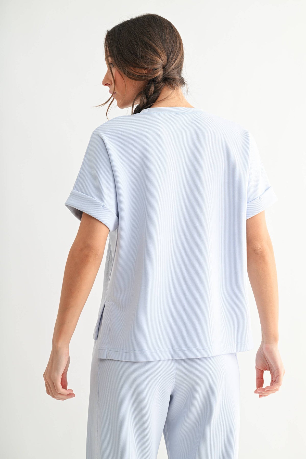 Luxe Sand Wash Rib Lounge Tee