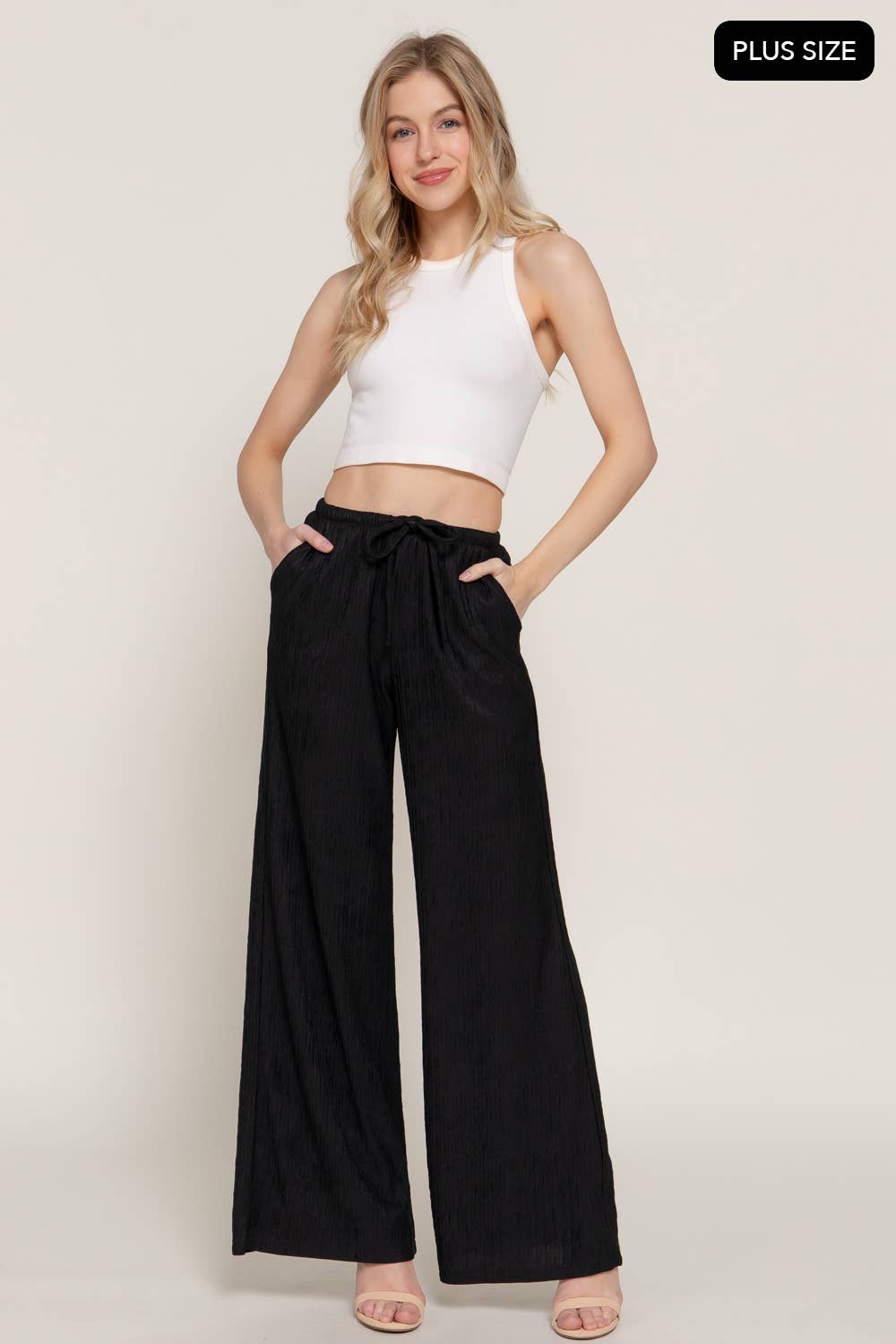 PLUS Crinkle Pallazo Pant