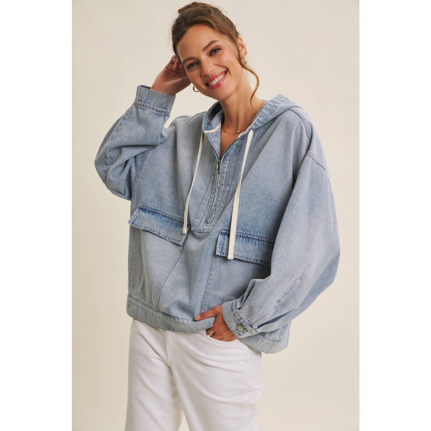 Winter Blues Denim Pullover