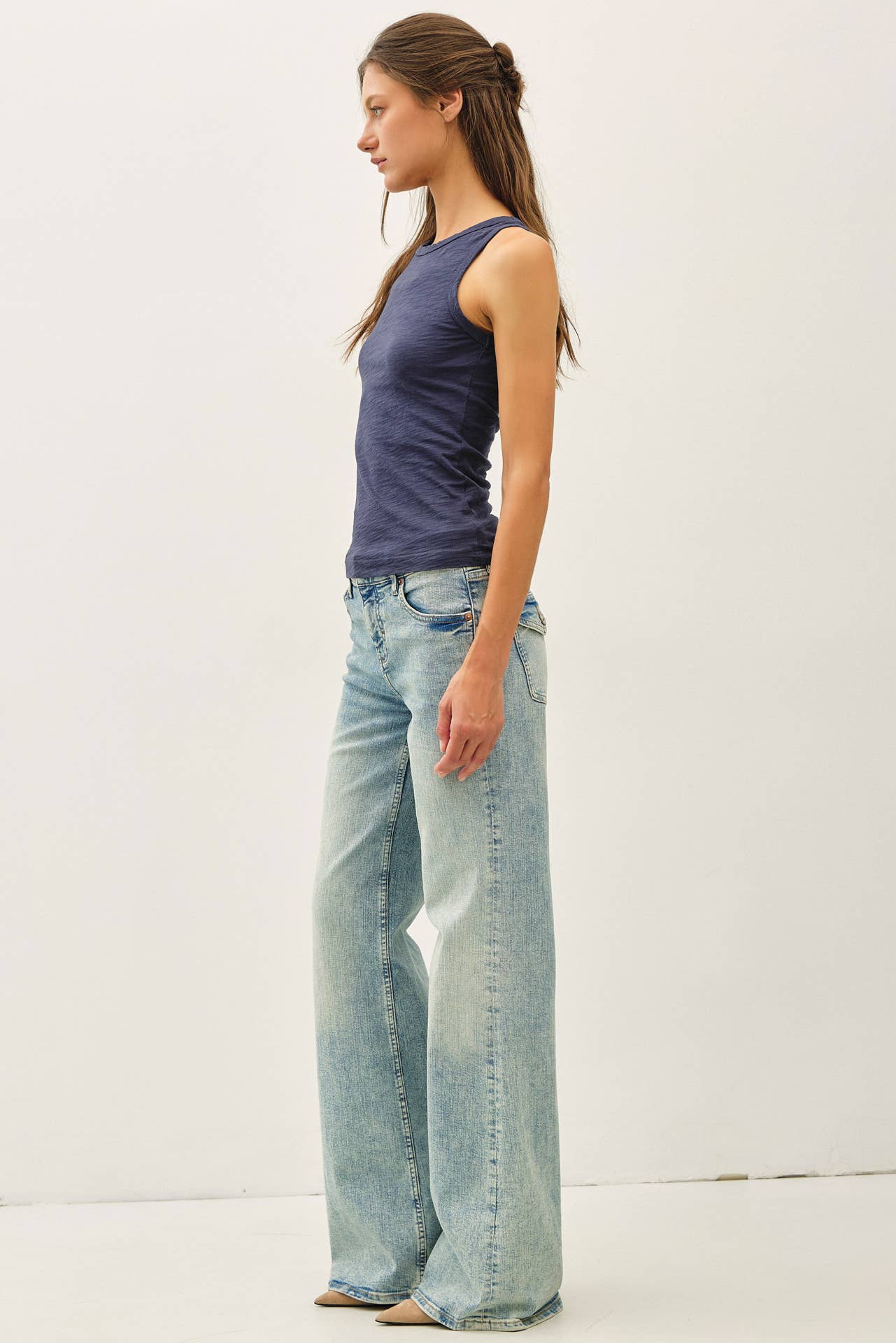 GARMENT DYED COTTON SLUB TANK TOP