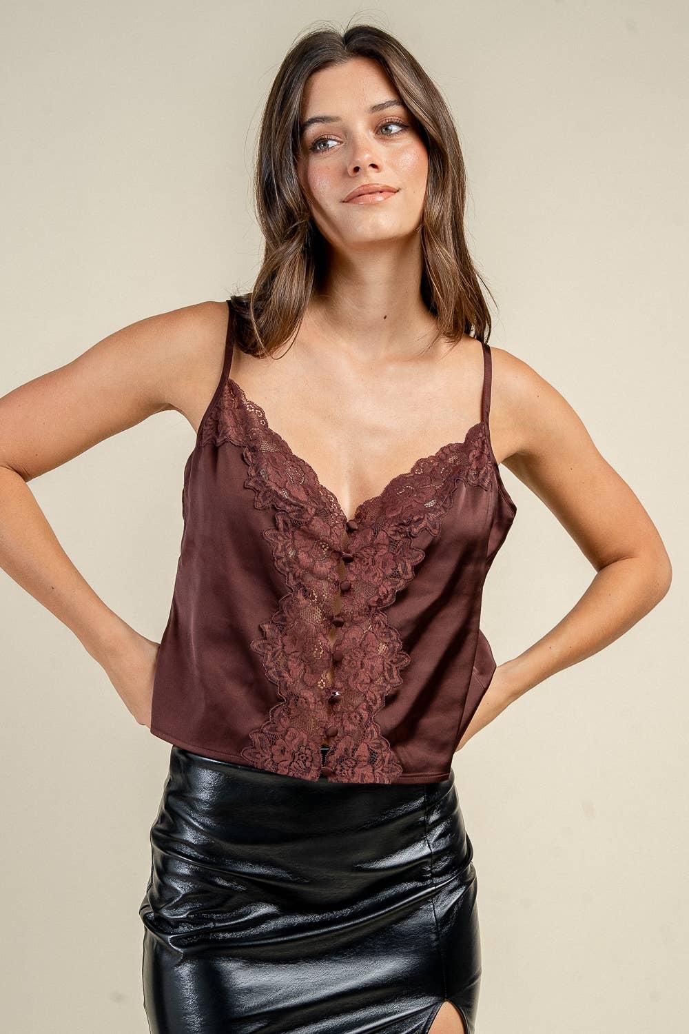 Lovely in Lace Button Top