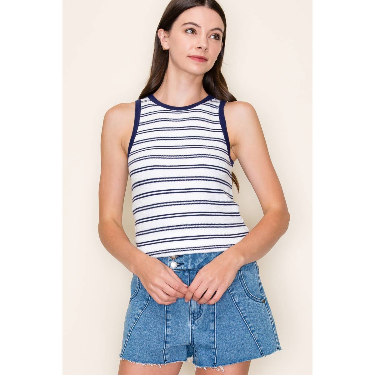 Below Deck Striped Tank