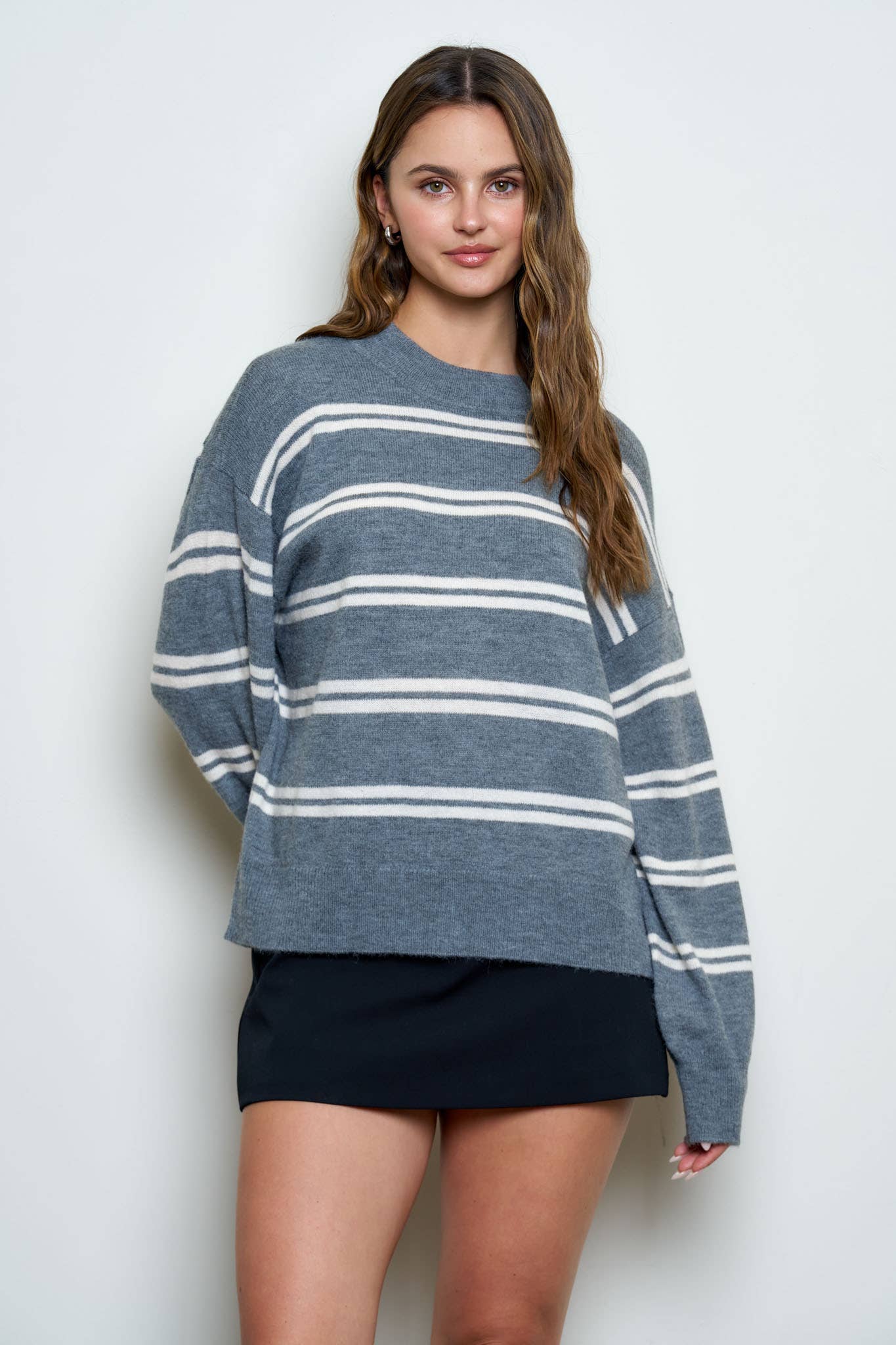 Somethin bout Falling Striped Sweater
