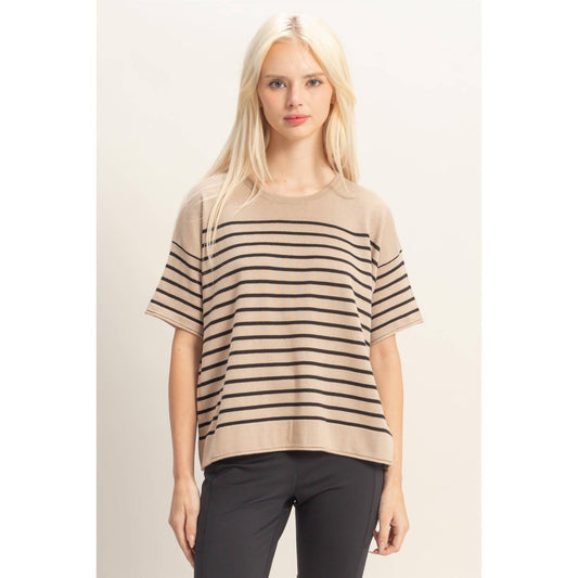 Piper Striped Sleeve Top