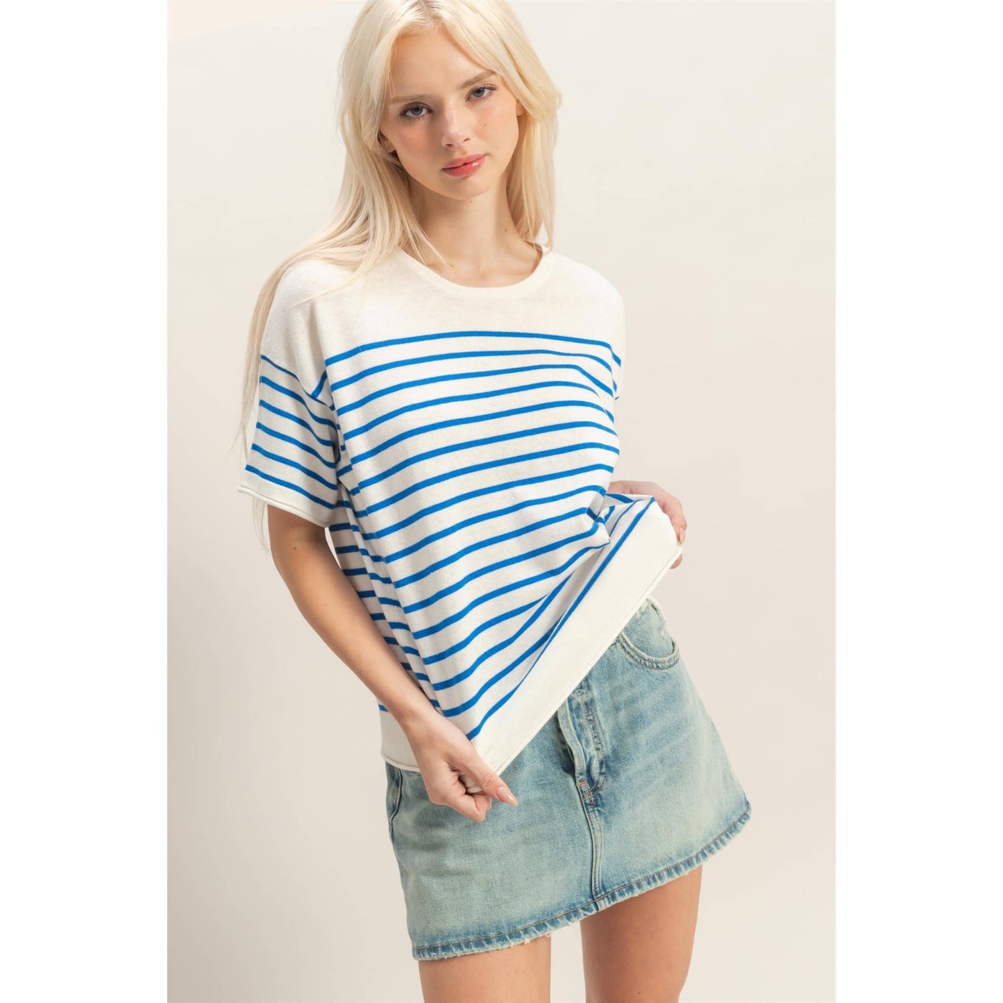 Piper Striped Sleeve Top