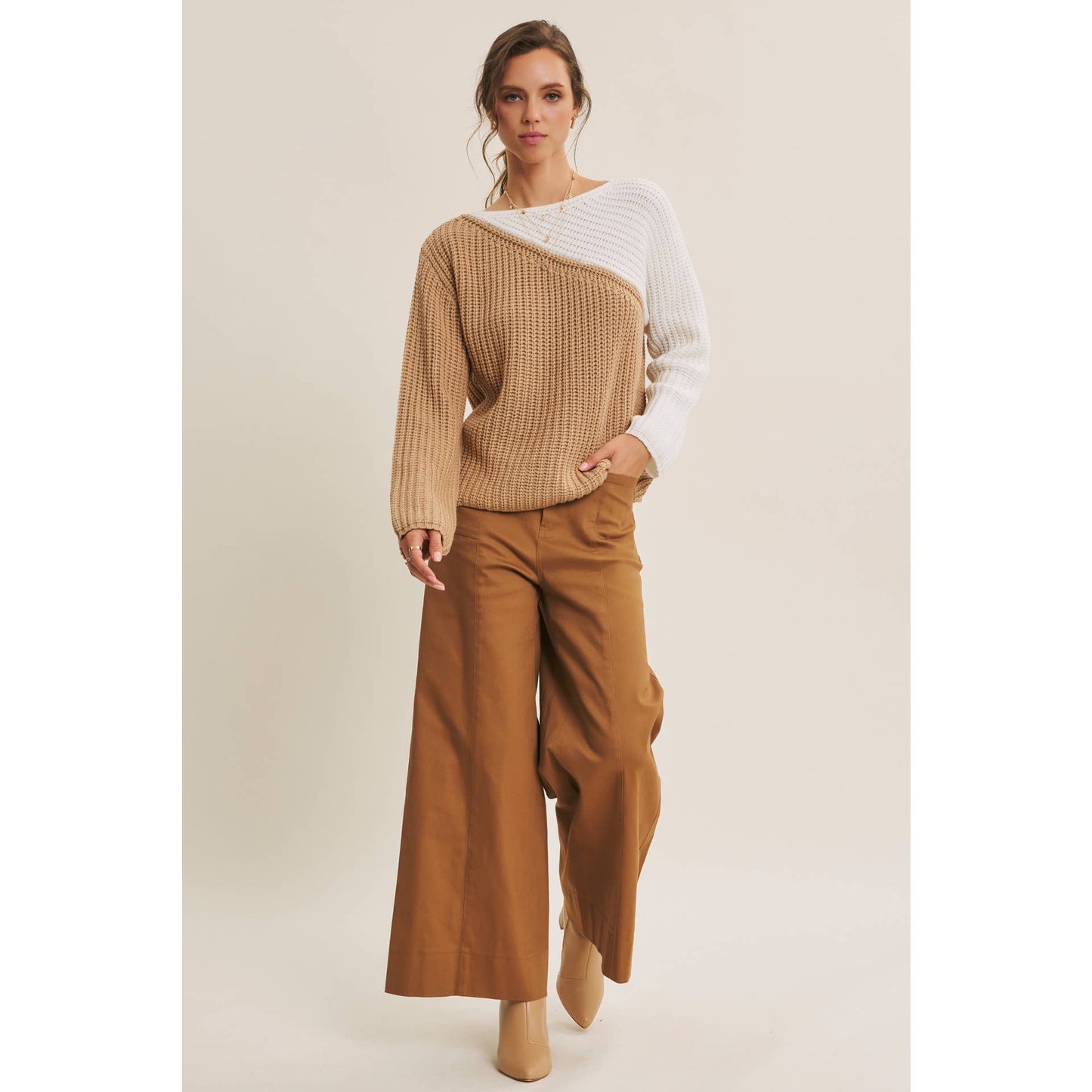 Coffee Shop Colorblock Top