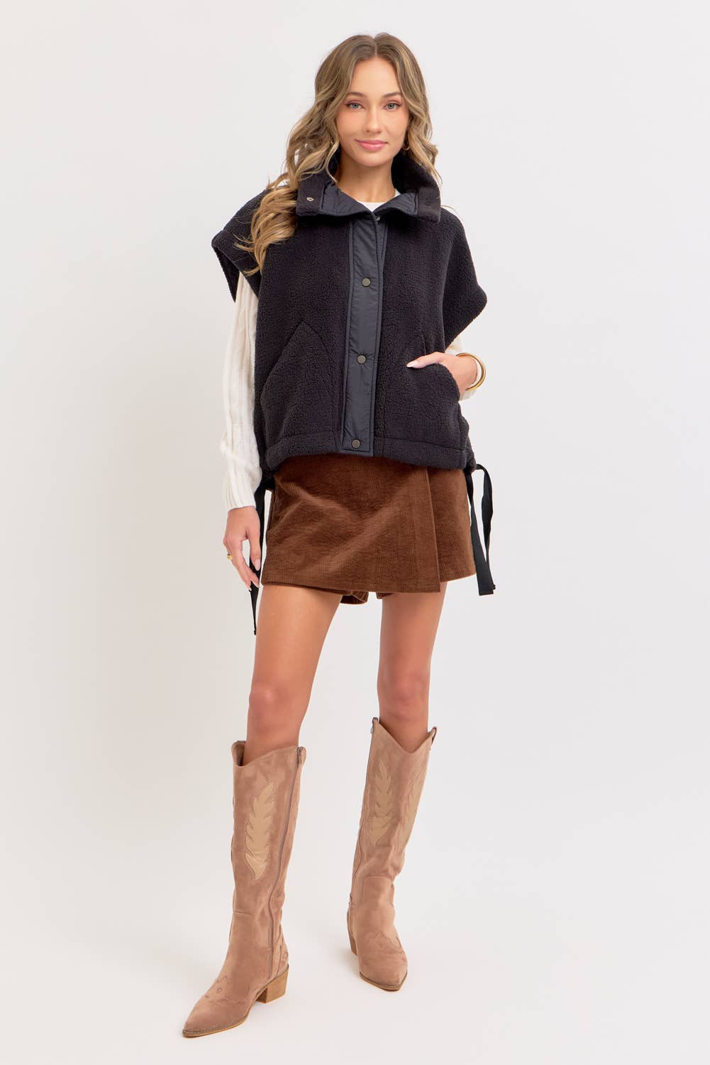 Cozy Are We Fleece Vest