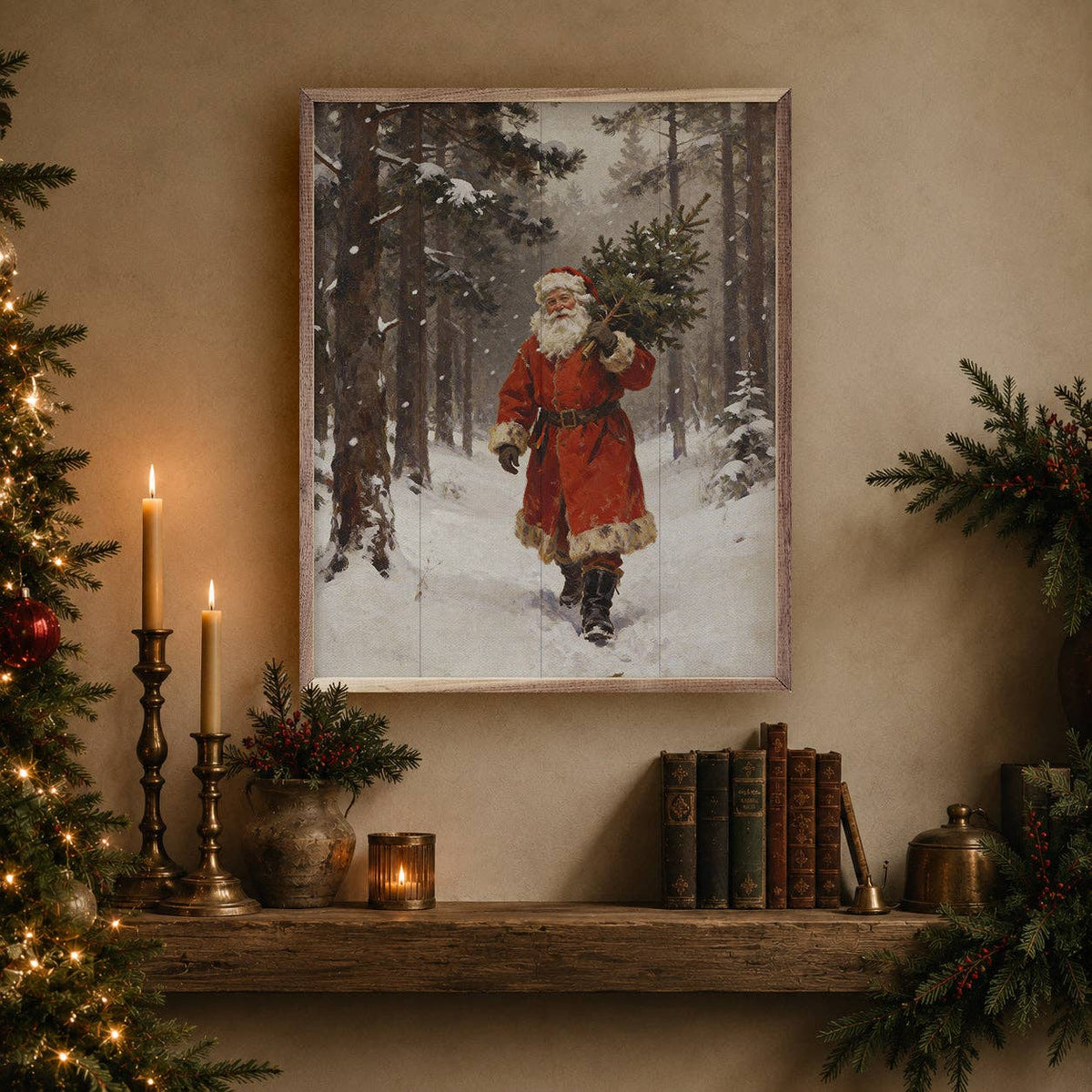 Santa Claus Through The Pines