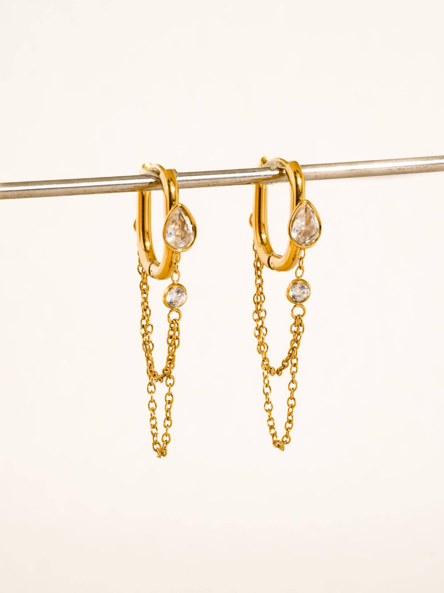 Lucienne Non-Tarnish Chain Link Drop Earrings