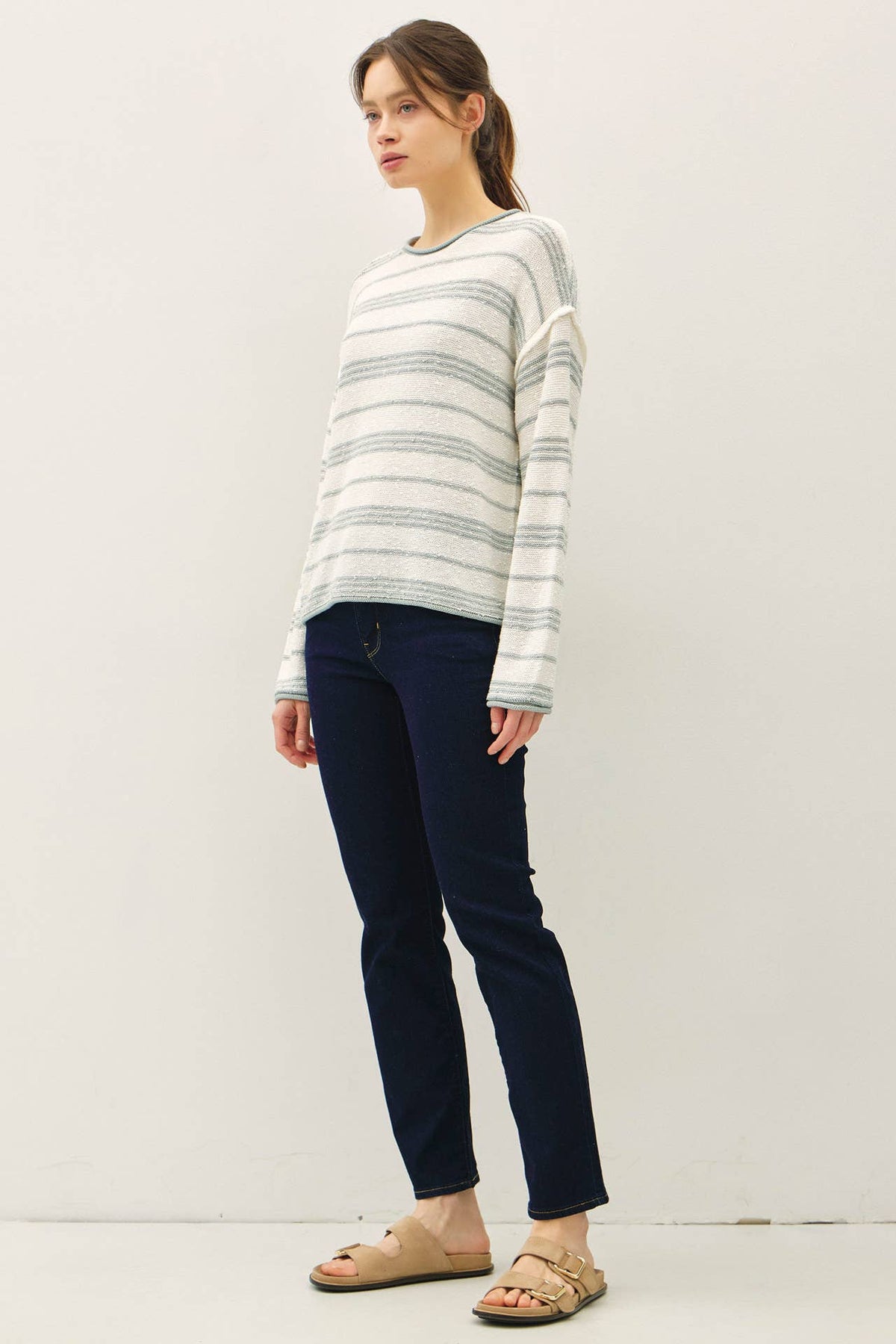 Field of Poppies Striped Sweater