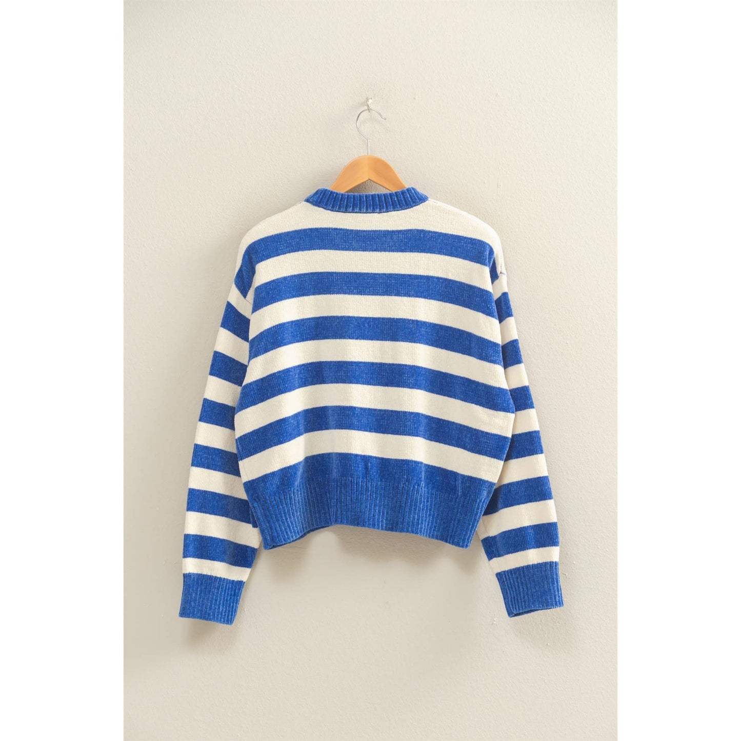 Cuddly Vibes Striped Sweater