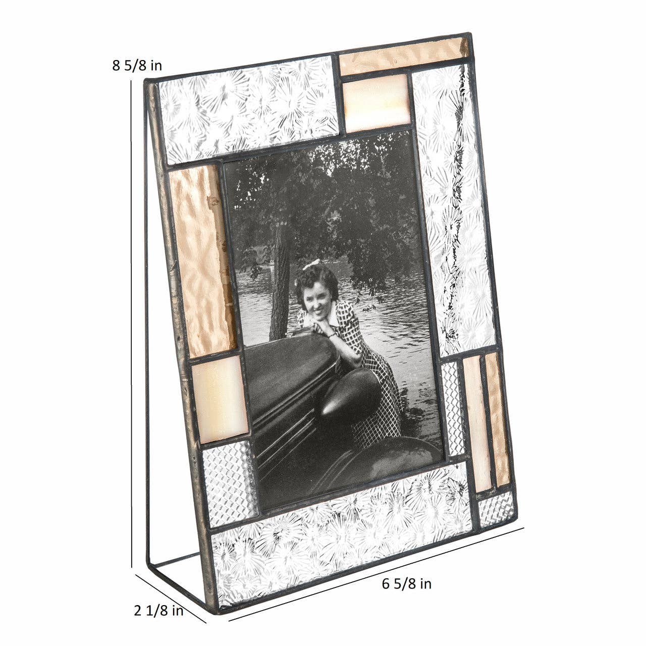 Peach, Ivory and Clear Vintage Glass Frame Series