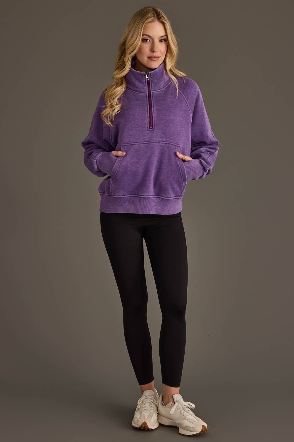 Dk. Purple Quarter Zip Sweatshirt