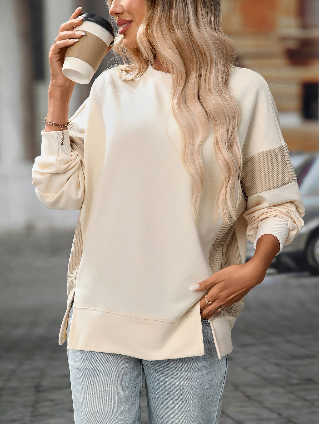 Night on the Town Side Slit Pullover