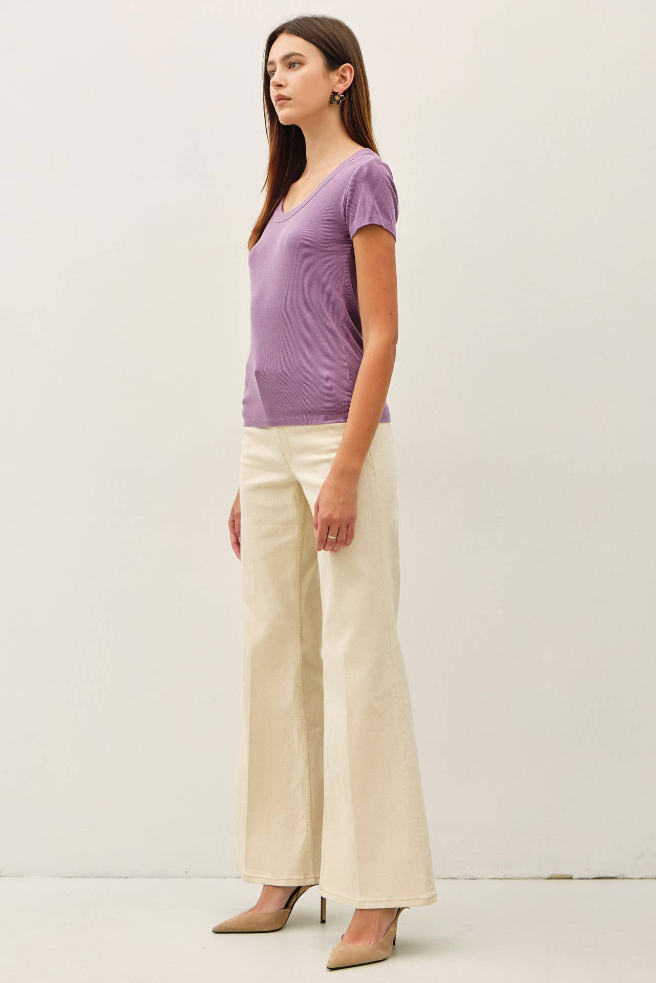 [NEW SHADE]ULTRA SOFT BASIC SCOOP NECK BABY TEE