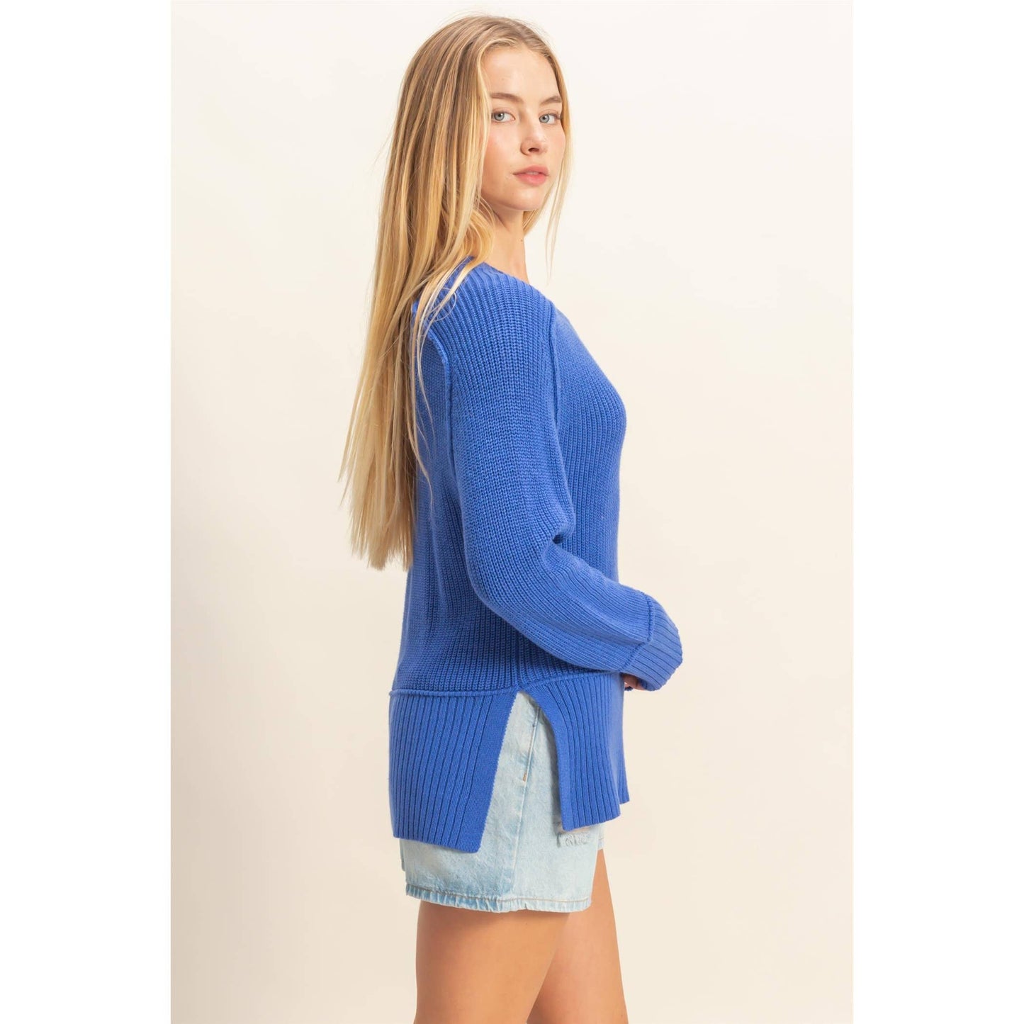 Chiara Side Slit Sweater