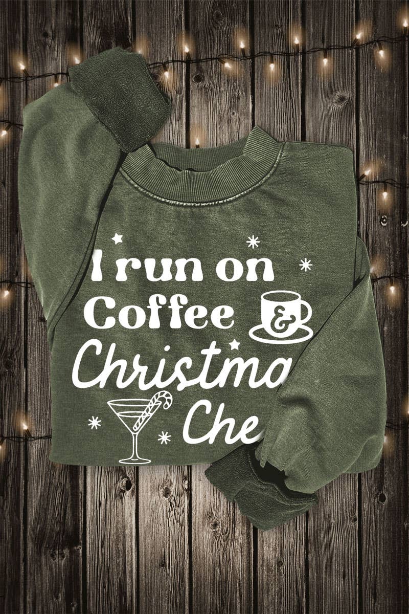 I RUN ON COFFEE MINERAL GRAPHIC SWEATSHIRTS