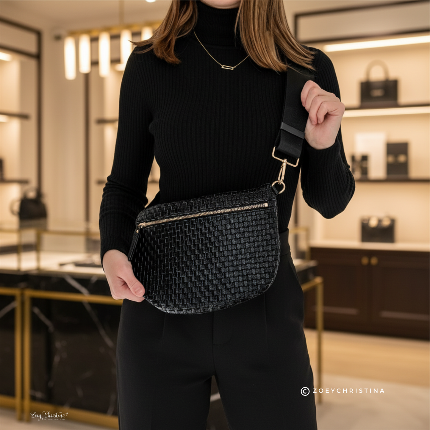 Checker Crossbody Bag
