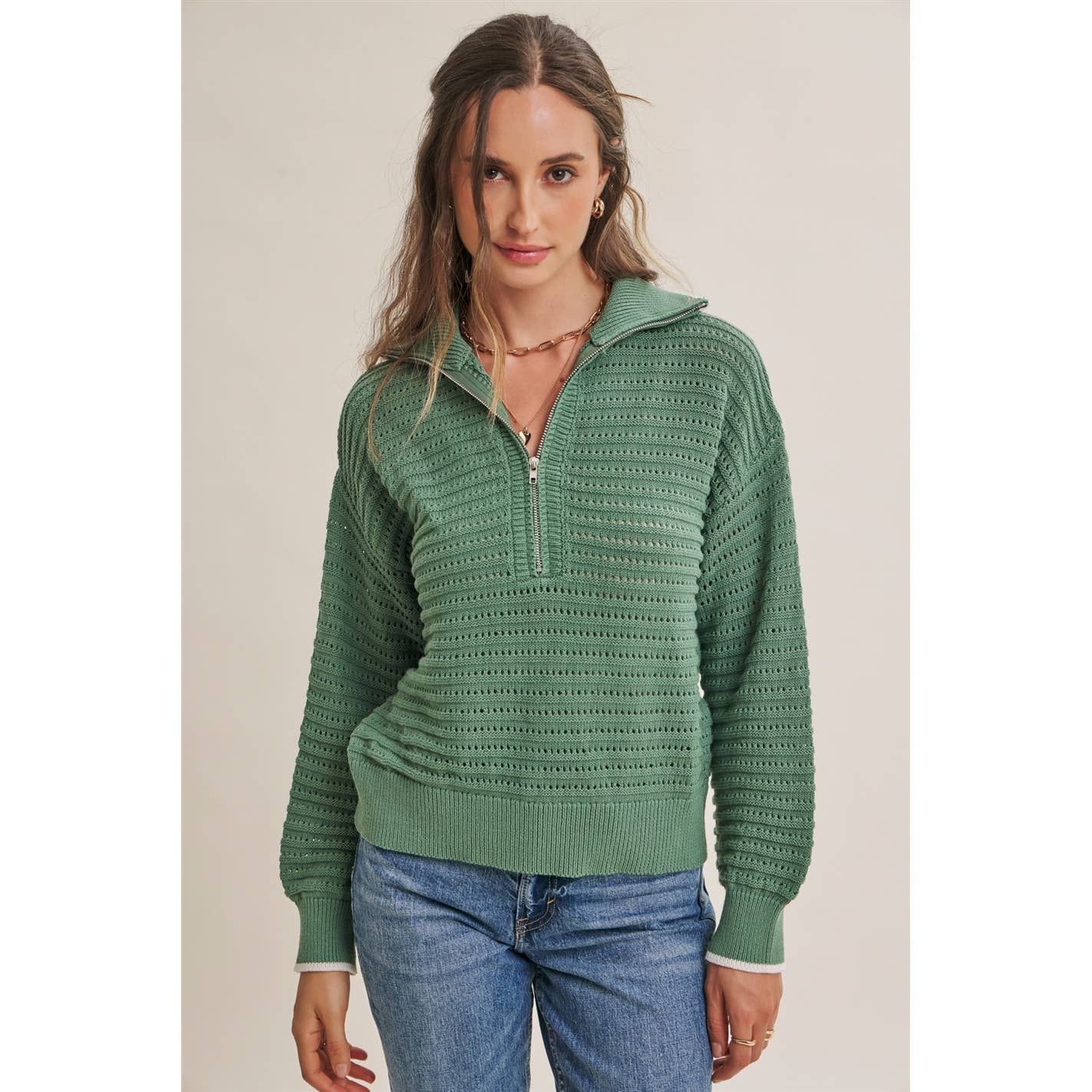 Mountain Air Crochet 1/4 Zip