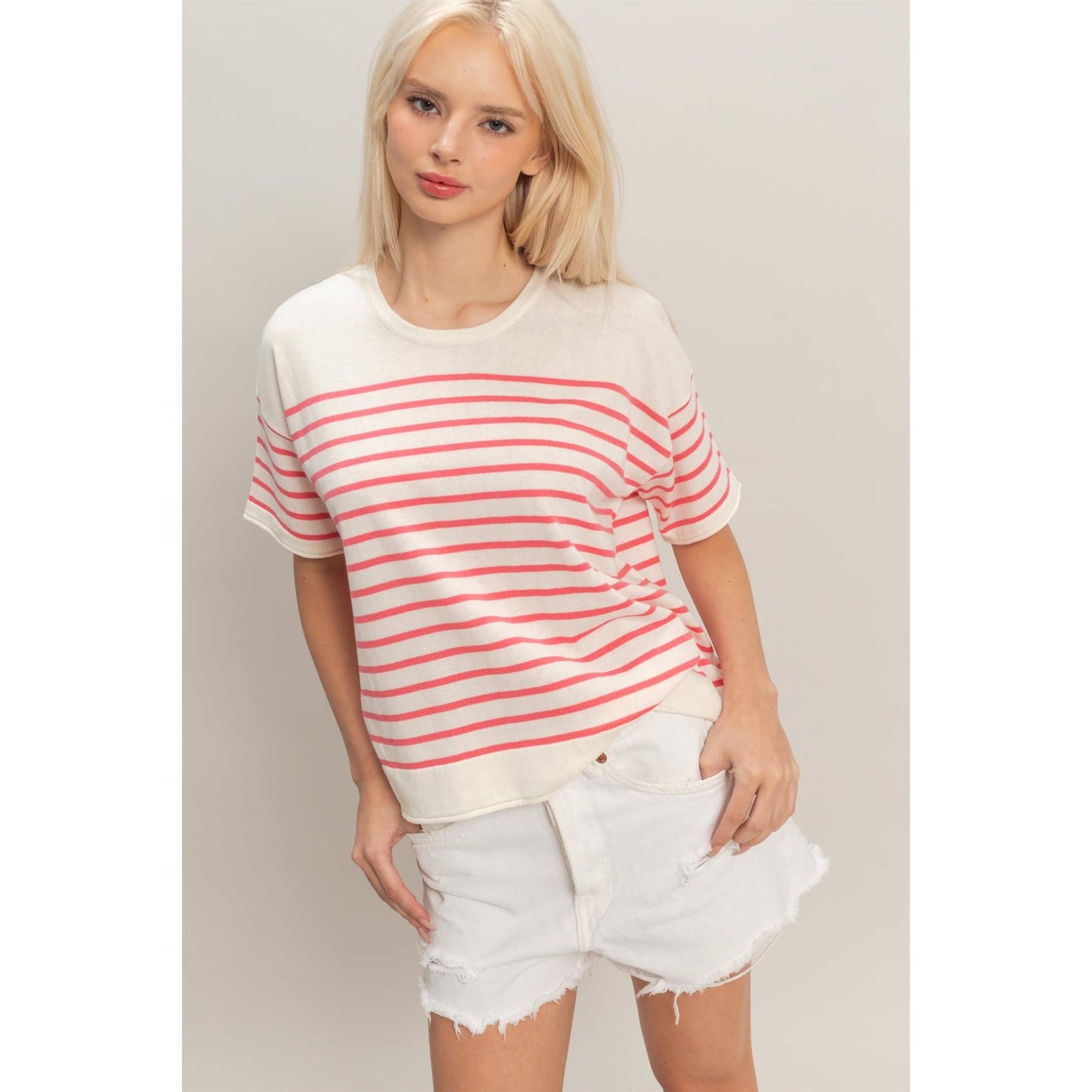 Piper Striped Sleeve Top