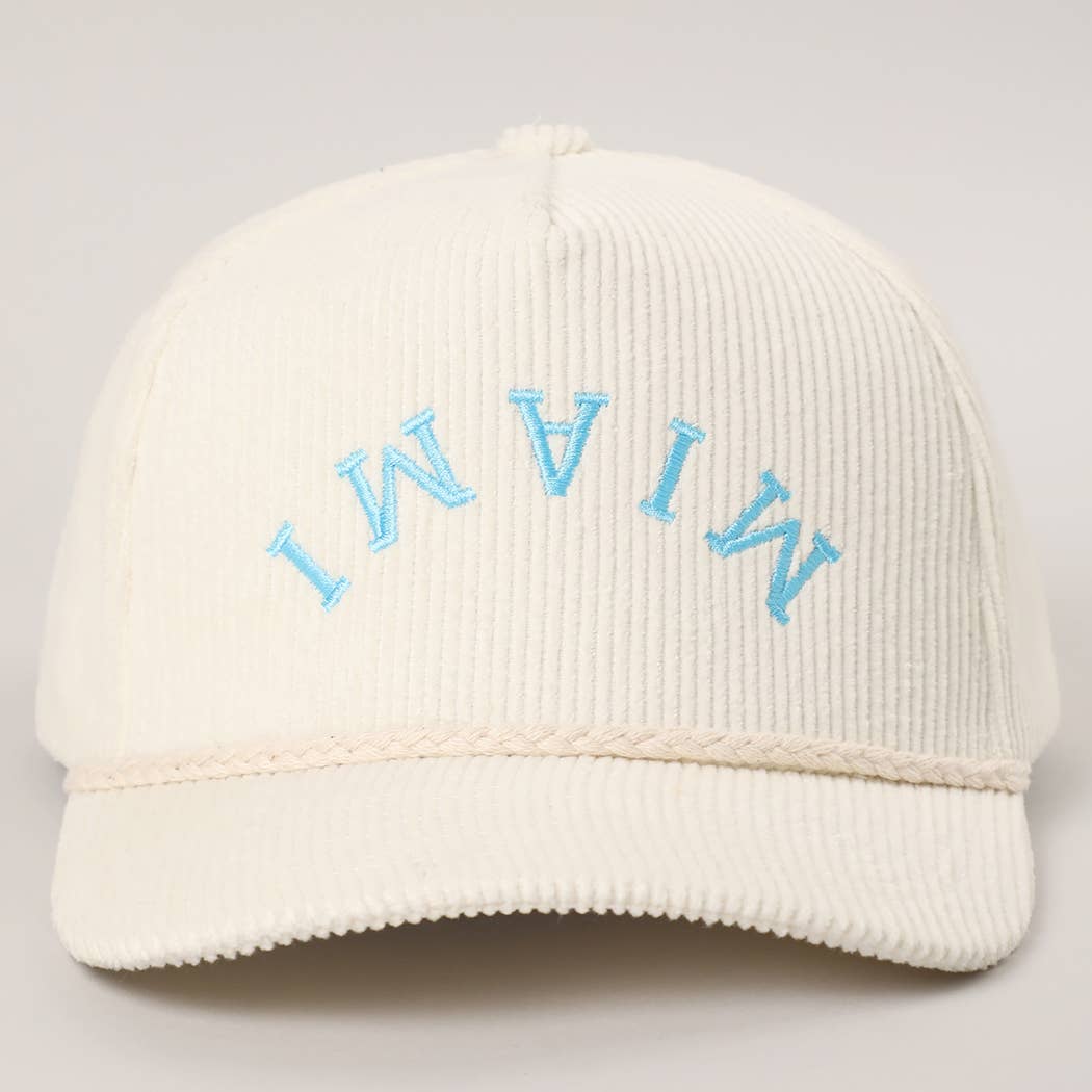 Custom Corduroy Embroidered Hat - Your City & State