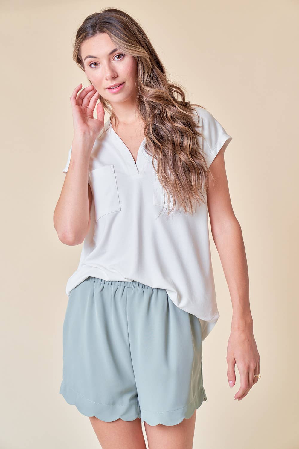 Scallop Shorts - 8641P