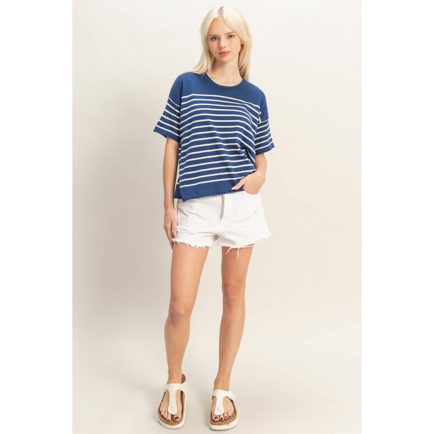 Piper Striped Sleeve Top