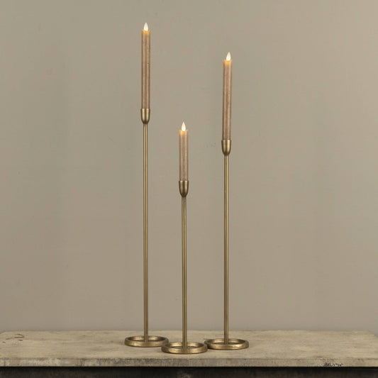 20.25" GOLD NEWTON TAPER CANDLESTICK