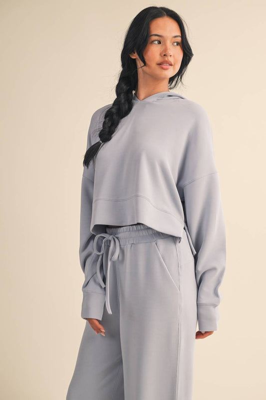 Super Soft Air Scuba Oversized Crop Hoodie